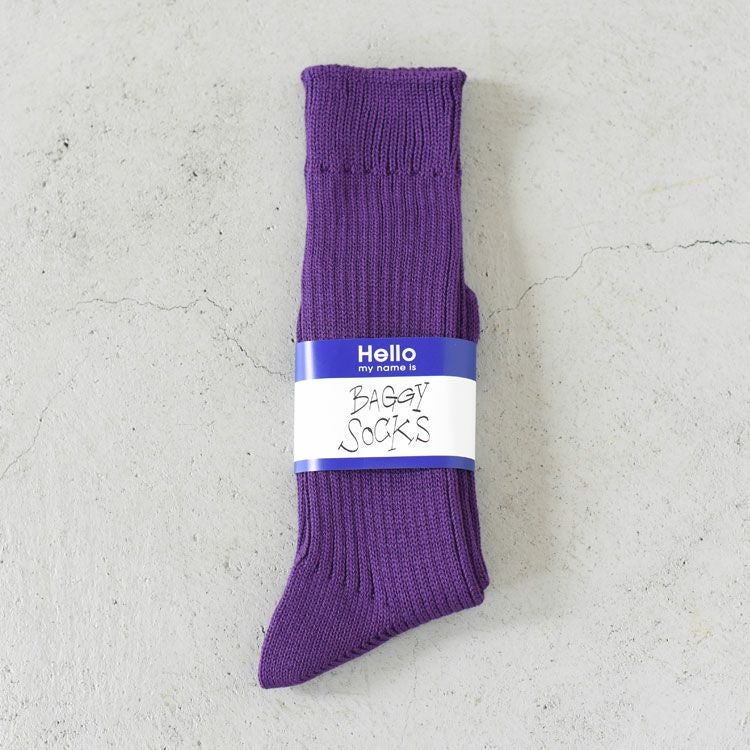 chiiiibag Lib Loose sox 　ソックス　ブラック　パープル Plum & Black ZigZags - A Purple Sock with Black ZigZags – Southern
