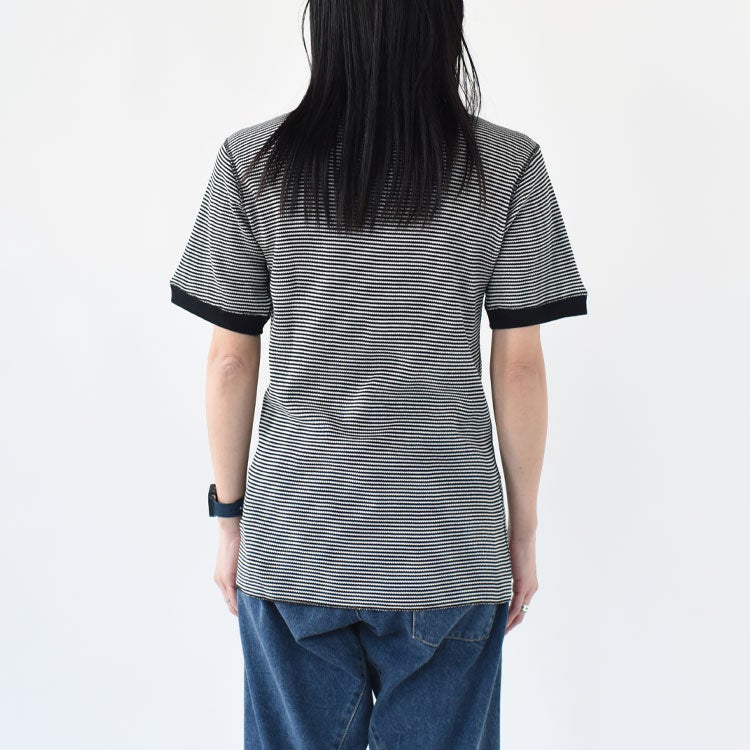 Healthknit(ヘルスニット)/ベーシックワッフルヘンリーネック半袖Tシャツ【ネコポス1点まで可能】