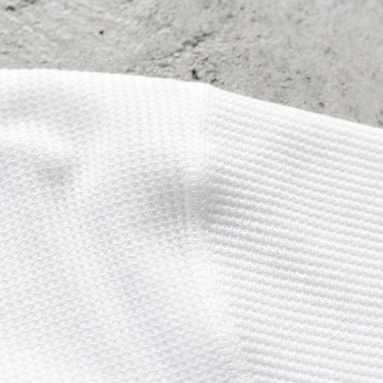 Healthknit(ヘルスニット)/ベーシックワッフルヘンリーネック半袖Tシャツ【ネコポス1点まで可能】