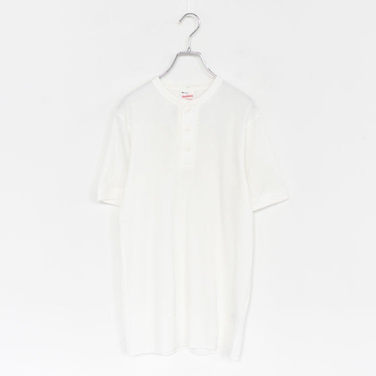 Healthknit(ヘルスニット)/ベーシックワッフルヘンリーネック半袖Tシャツ【ネコポス1点まで可能】