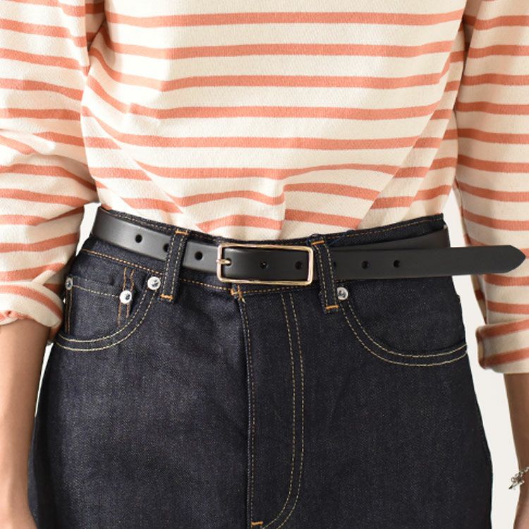 専用★美品shinzone スレンダーレザーベルト　黒 SLENDER LEATHER BELT|スレンダー レザーベルトスレンダー レザー