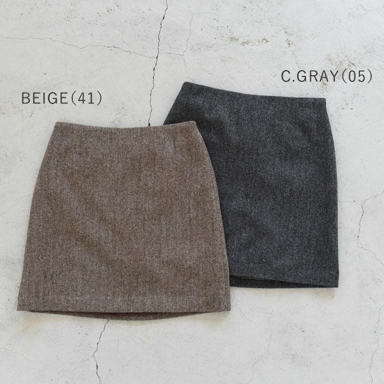 THE SHINZONE | ヘリンボーン ミニスカート WOMEN SALE 35％OFF】HERRINGBONE MINI SKIRT ヘリンボーンミニスカート/THE