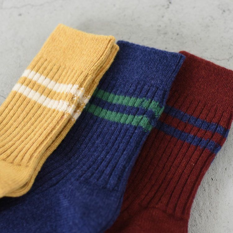 MERINO LAMBS WOOL STRIPE SOCKS