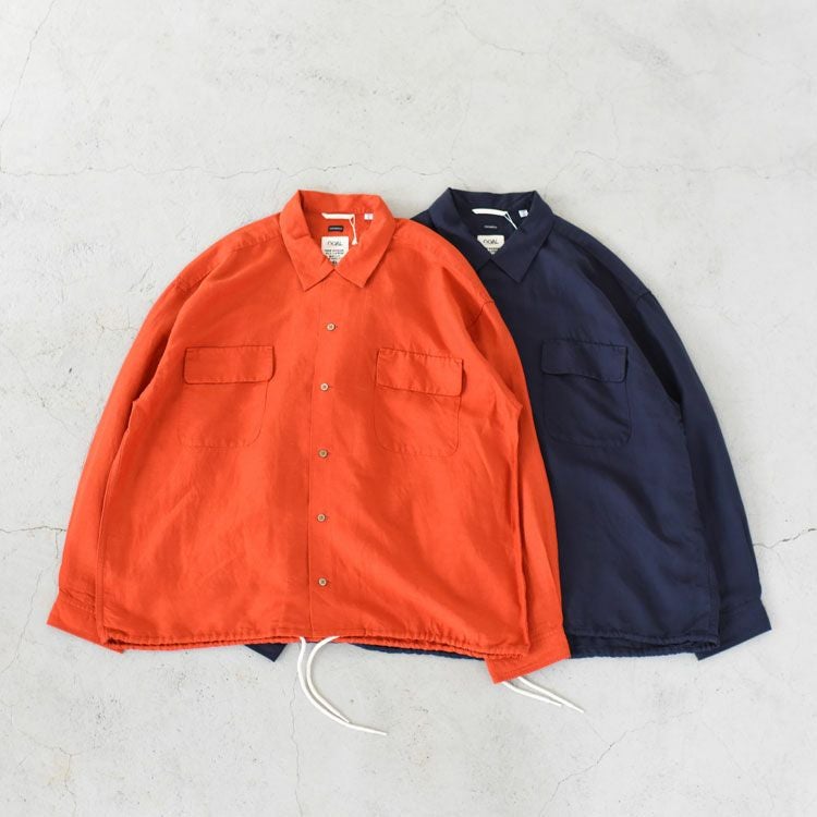 SALE 30％OFF】Open Collar Cupra Hemp Shirt オープンカラーキュプラ