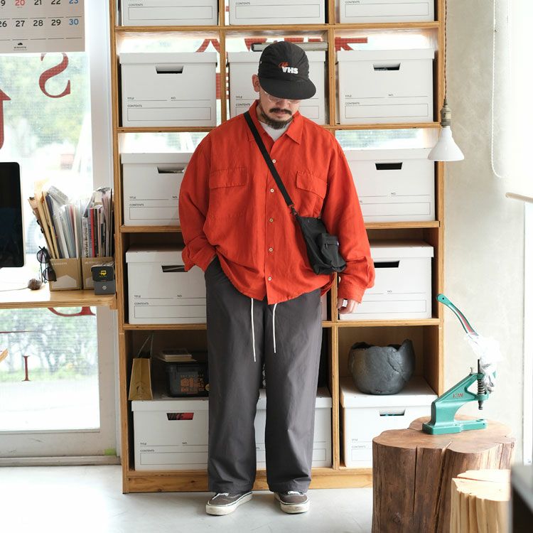 SALE 30％OFF】Open Collar Cupra Hemp Shirt オープンカラーキュプラ