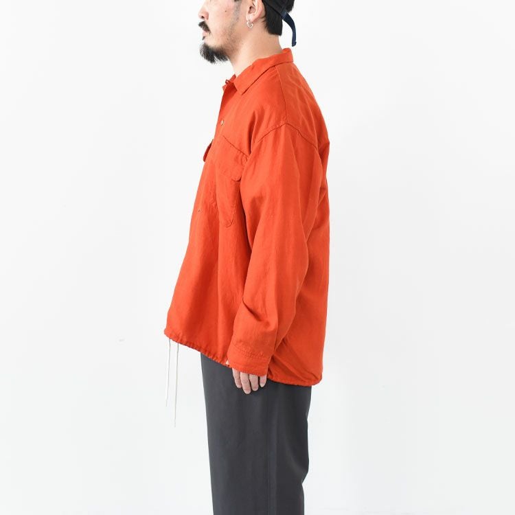 SALE 30％OFF】Open Collar Cupra Hemp Shirt オープンカラーキュプラ