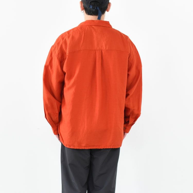 SALE 30％OFF】Open Collar Cupra Hemp Shirt オープンカラーキュプラ