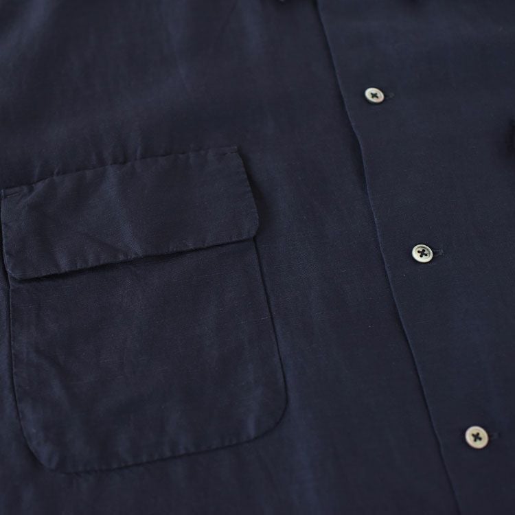SALE 30％OFF】Open Collar Cupra Hemp Shirt オープンカラーキュプラ