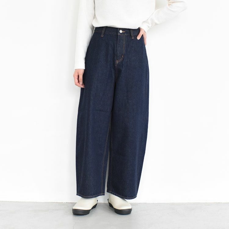 high waist wide denim ハイウエストワイドデニム/mizuiro ind