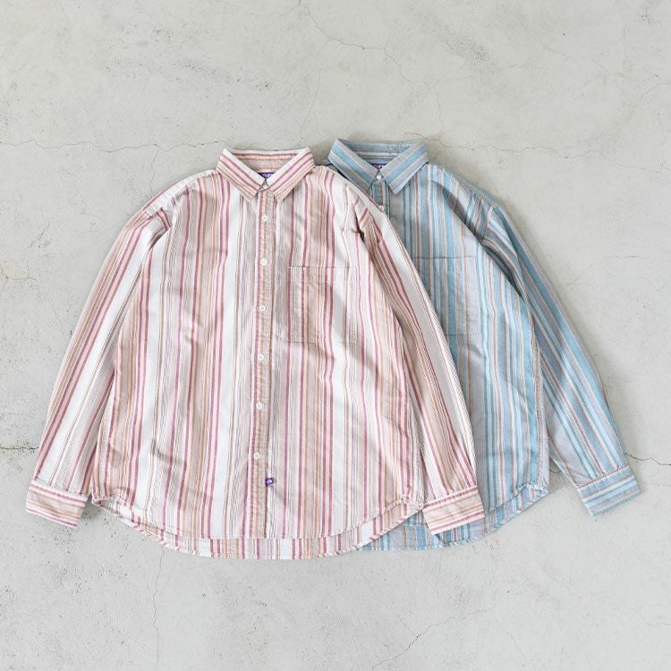 SALE 30％OFF】Regular Collar NP Striped Field Shirt レギュラー