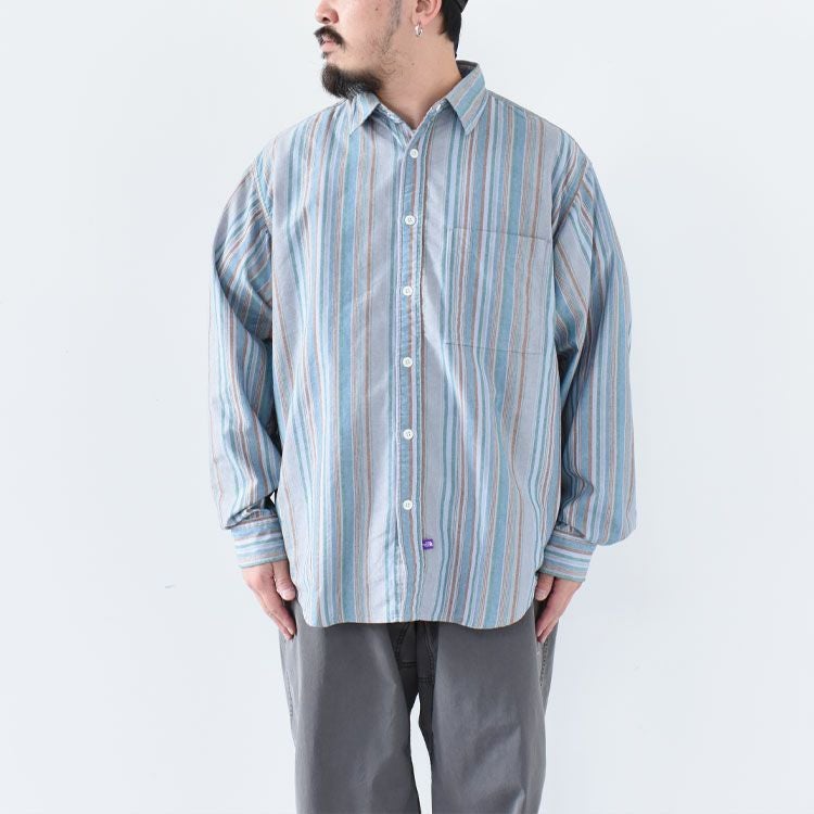 SALE 30％OFF】Regular Collar NP Striped Field Shirt レギュラー