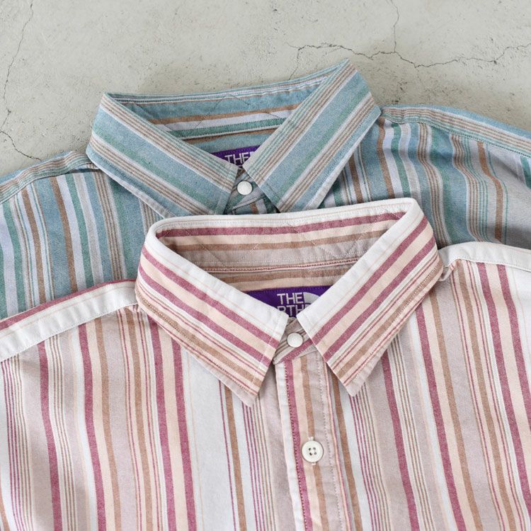SALE 30％OFF】Regular Collar NP Striped Field Shirt レギュラー