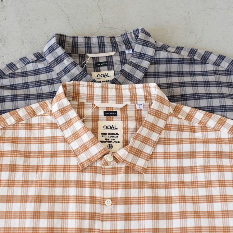 SALE 30%OFF】Cotton Silk PALAKA Check S/S Shirt コットンシルク SALE 30%OFF】Cotton Silk PALAKA Check S/S Shirt コットンシルク