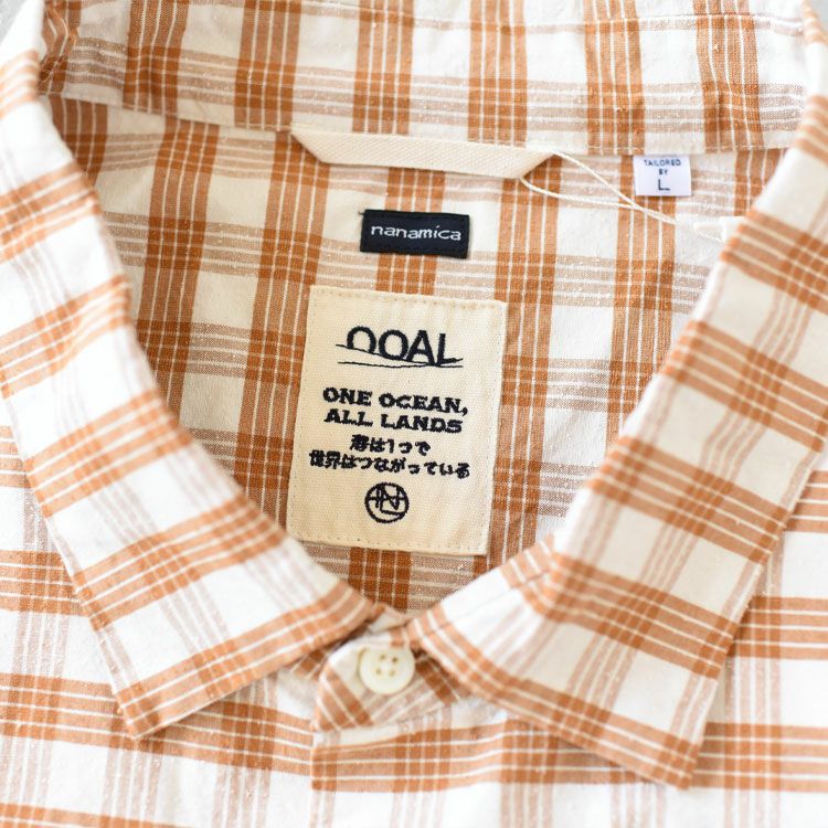 SALE 30％OFF】Cotton Silk PALAKA Check S/S Shirt コットンシルク