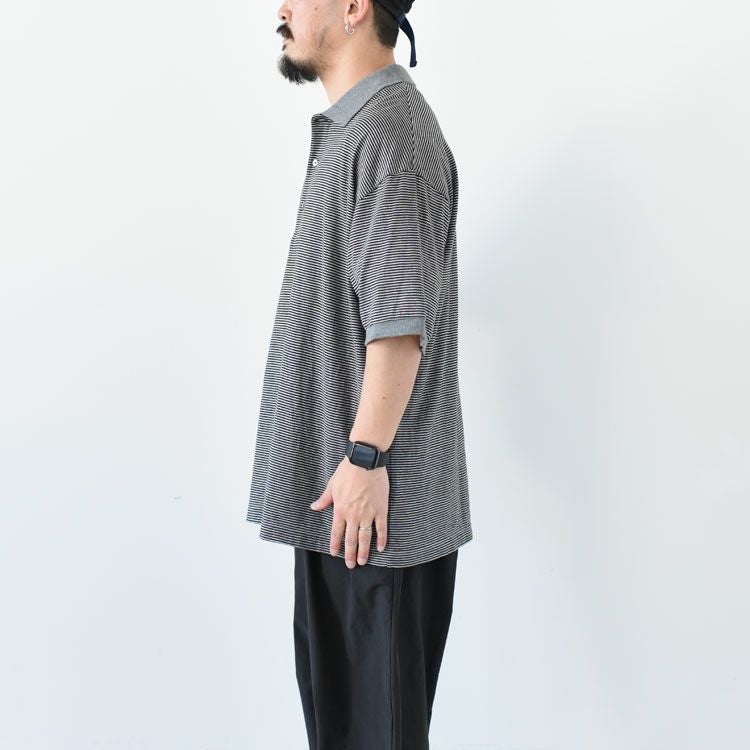 BELVET ボーダー ポロシャツ Velour Border S/S Polo【BLACK】｜COOTIE PRODUCTIONS®︎｜MELTING