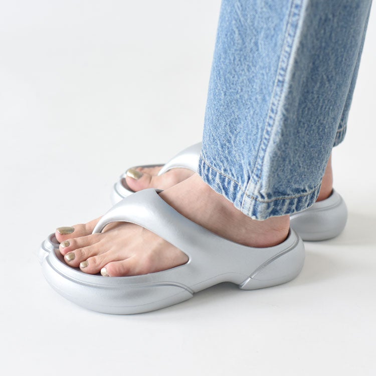 NEW-FLIP-FLOP 厚底タビサンダル シルバー