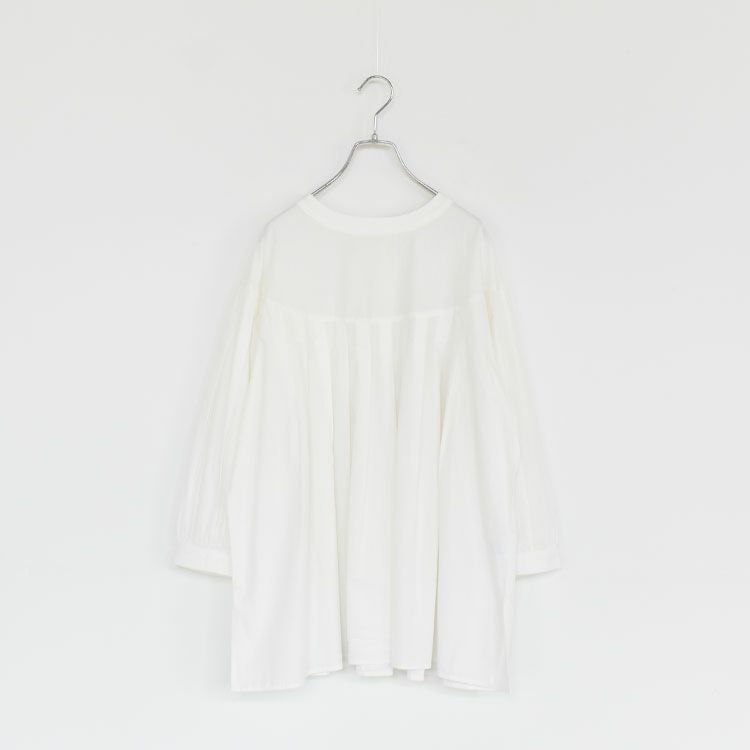 コットンブロードタックブラウス