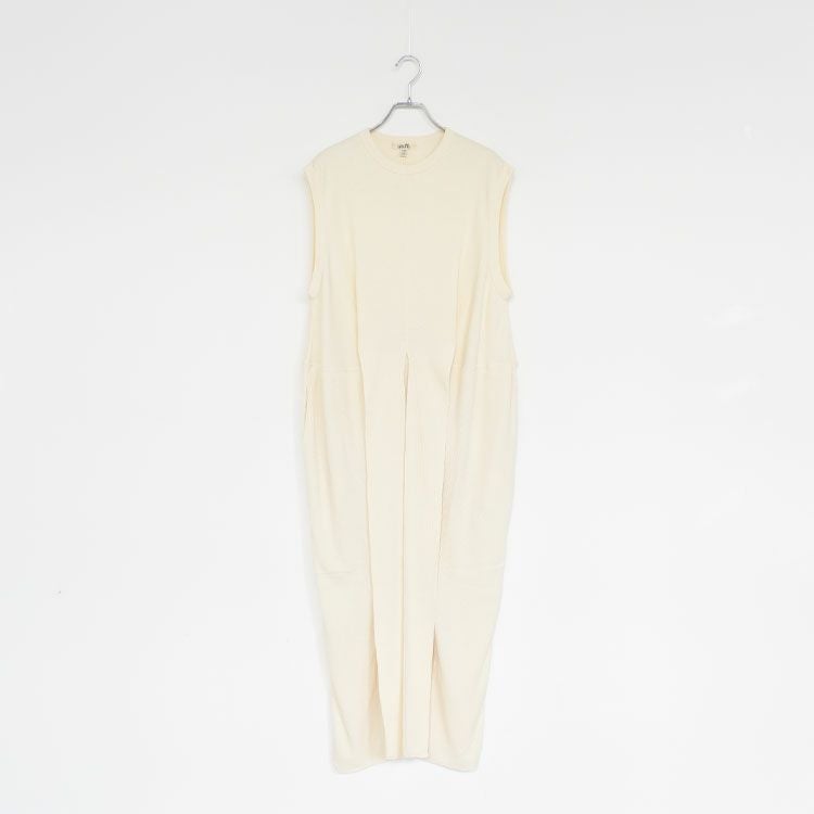 raw silk ribbed-jersey sleeveless dress スリーブレスドレス