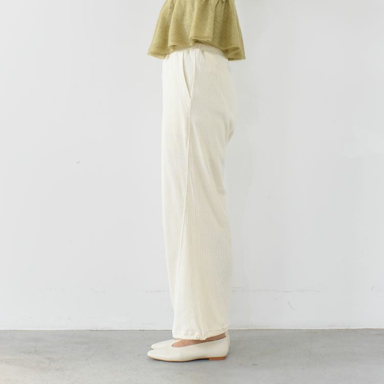 raw silk ribbed-jersey wide-leg truck pants ワイドレッグトラックパンツ