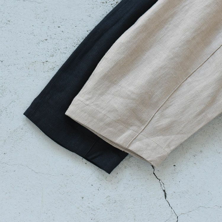 リネン太番手ムジノーカラージャケット