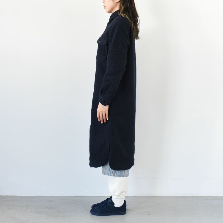 新品 ナナミカ ウインドストッパー ニットドレス 0 ワンピースコート ネイビー SALE 30％OFF】WINDSTOPPER Sliver Knit Dress ウインドストッパー
