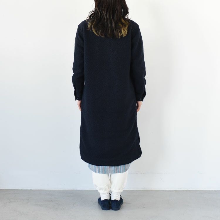 新品 ナナミカ ウインドストッパー ニットドレス 0 ワンピースコート ネイビー SALE 30％OFF】WINDSTOPPER Sliver Knit Dress ウインドストッパー