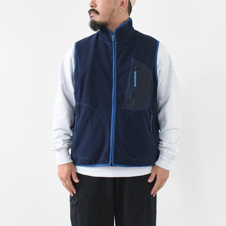 トップス PORTER CLASSIC FLEECE ZIP VEST 23AW Porter Classic(ポータークラシック) FLEECE ZIP UP VEST (POLARTEC