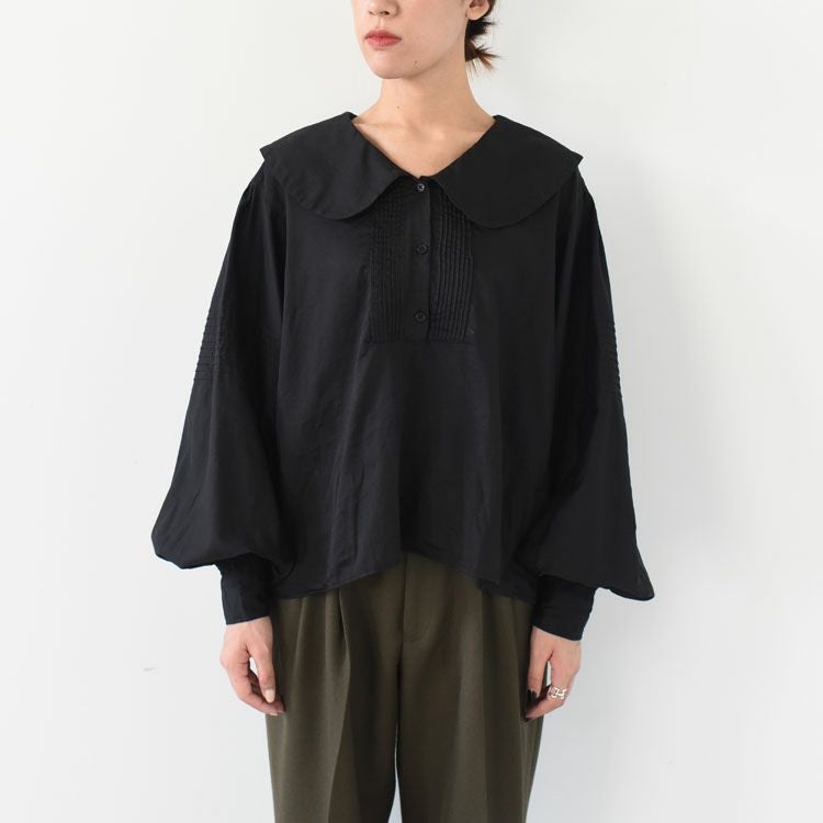 SALE 35％OFF】round collar volume blouse ラウンドカラーボリューム