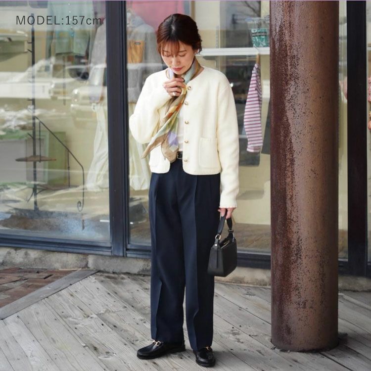 SALE 20％OFF】BOUCLE KNIT JACKET ブークレニットジャケット/THE