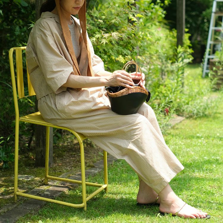 SALE 30％OFF】レザー×ウィッカー リングハンドバッグ/The Bagmati（ザ