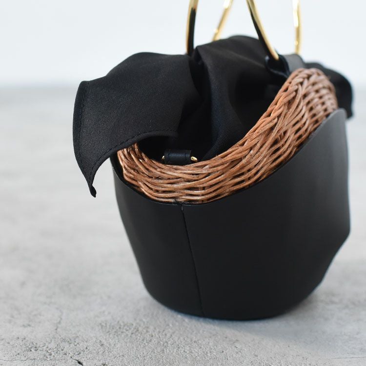 バグマティ☆レザーウィッカーハンドバッグ SALE 30％OFF】レザー×ウィッカー リングハンドバッグ/The Bagmati（ザ