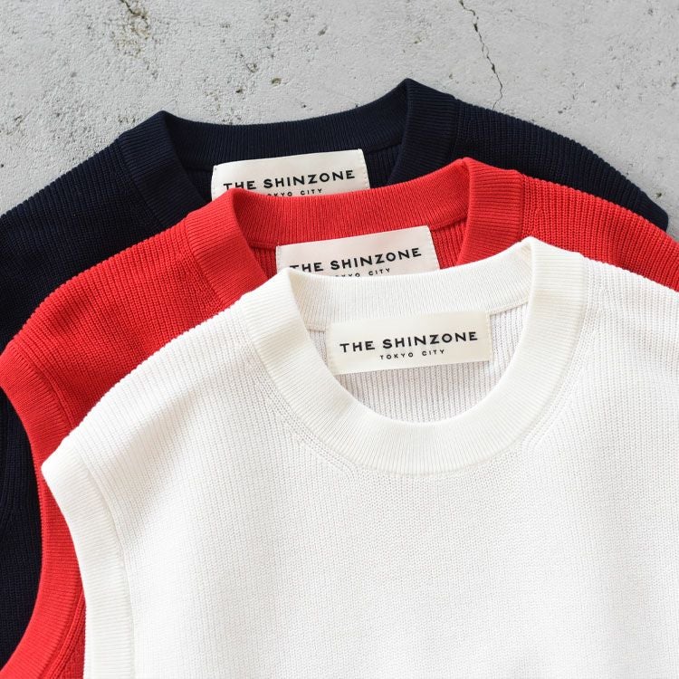 HIGH TWISTED COTTON KNIT VEST ハイツイステッドコットン ニットベスト