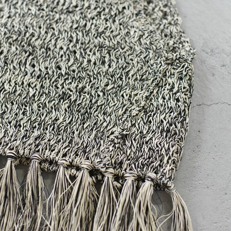 double honeycomb mesh fringed top ダブルハニカムメッシュフリンジトップ