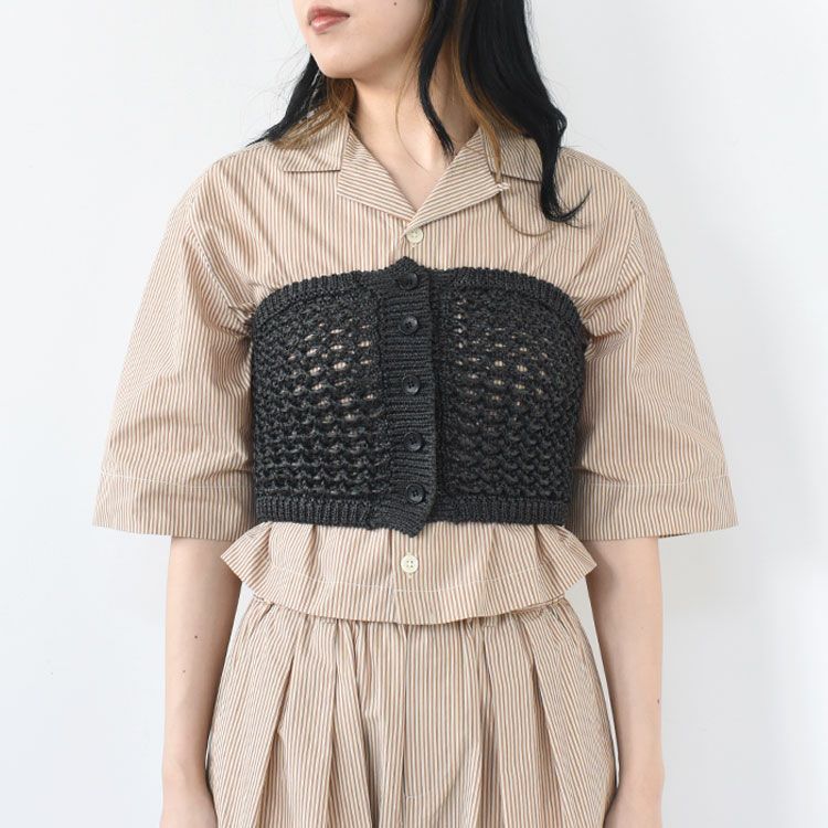 【美品】  アンヌーク / anuke | 2024AW | Fringe Knit Bustier フリンジ ニット ビスチェ | F | チャコールグレー | レディース anuke 】Fringe Knit Bustier | valance 福井｜レディース セレクト