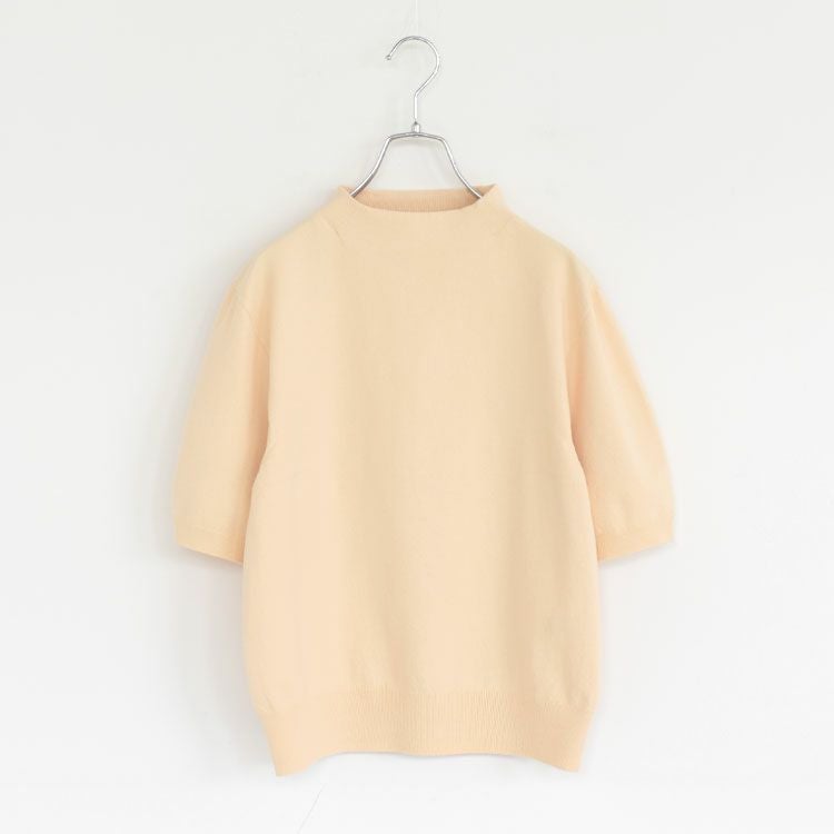 stretch organic cotton bottle-neck sweater ストレッチオーガニックコットン ボトルネックセーター