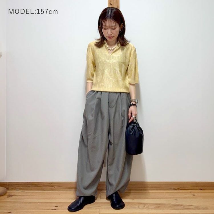 SALE 30％OFF】BRIGHT LACE KNIT POLO ブライトレースニットポロ/THE