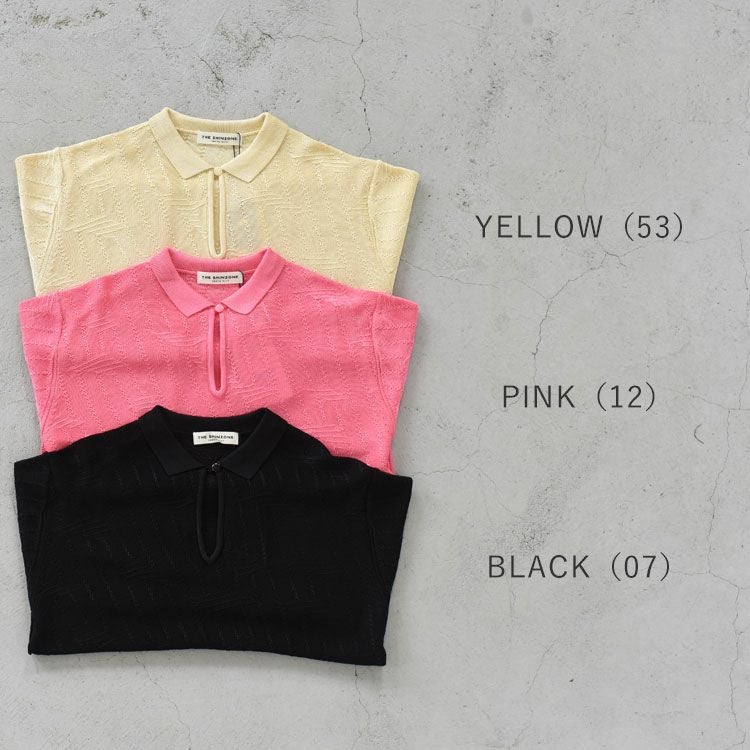 SALE 30％OFF】BRIGHT LACE KNIT POLO ブライトレースニットポロ/THE