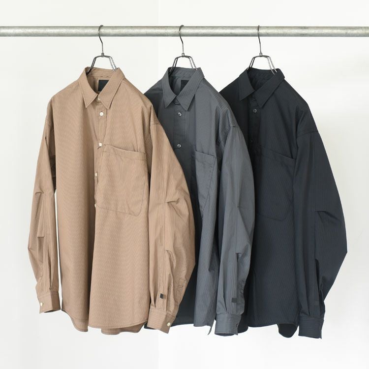 SALE 20％OFF】TECH REGULAR STRIPE SHIRT L/S テック レギュラー