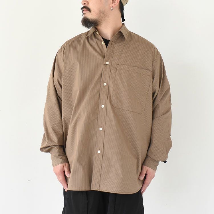 SALE 20％OFF】TECH REGULAR STRIPE SHIRT L/S テック レギュラー