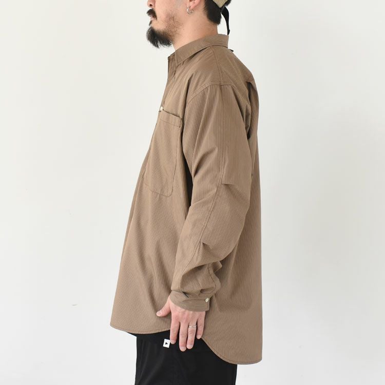 SALE 20％OFF】TECH REGULAR STRIPE SHIRT L/S テック レギュラー