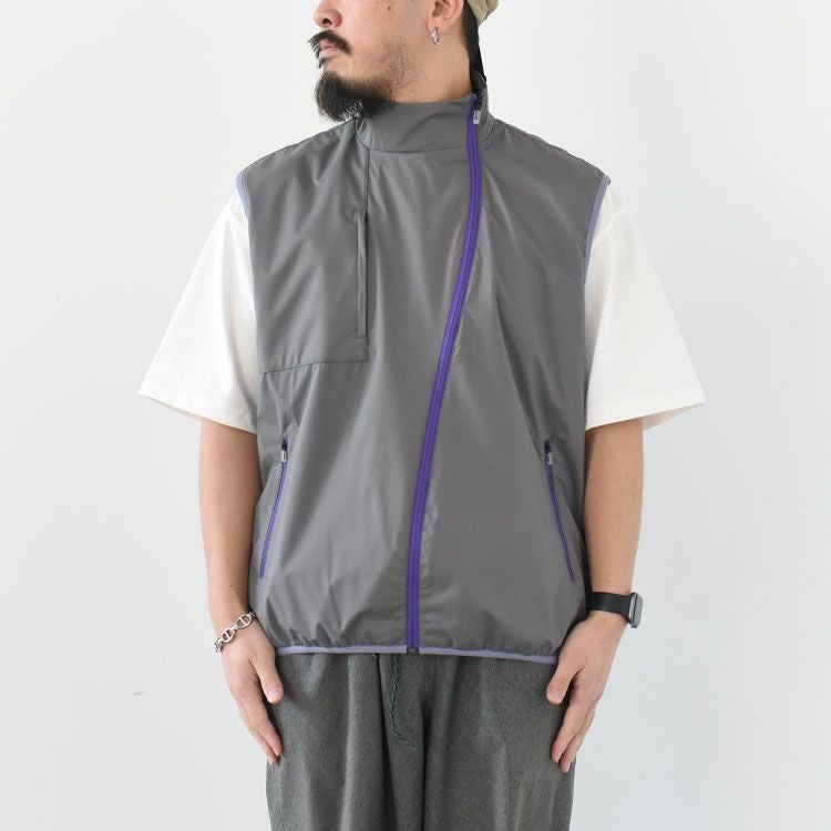 SALE 40％OFF】CURVE ZIP UP NYLON VEST カーブジップアップ ナイロン