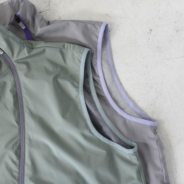 SALE 40％OFF】CURVE ZIP UP NYLON VEST カーブジップアップ ナイロン