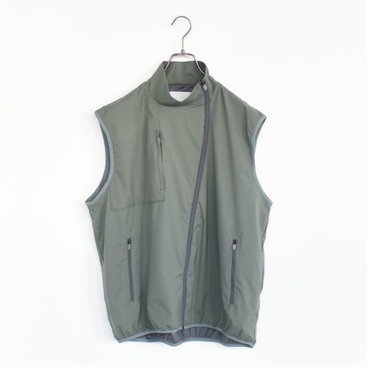 SALE 40％OFF】CURVE ZIP UP NYLON VEST カーブジップアップ ナイロン