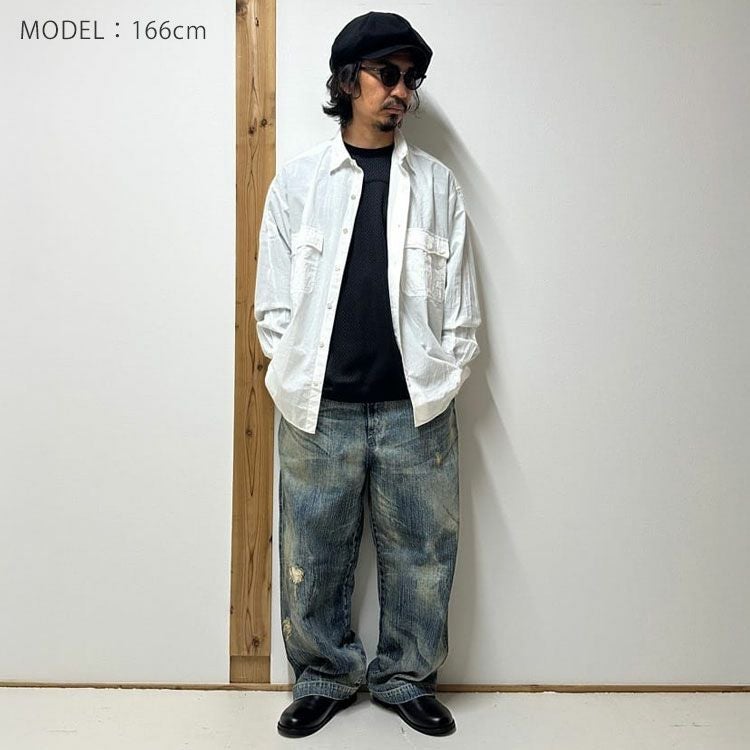 Porter Classic ロールアップシャツ シャンブレ M ROLL UP CHAMBRAY SHIRT ロールアップシャンブレーシャツ/PORTER