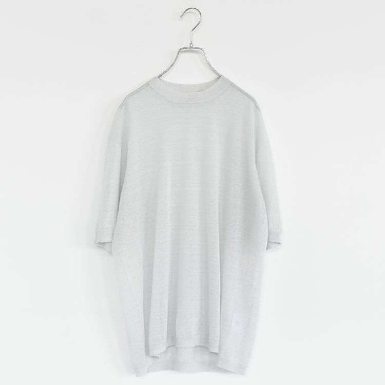 high-count linen oversized knit-Tee ハイカウント リネン オーバーサイズ ニットTシャツ