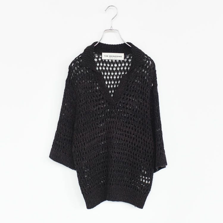 OPENWORK POLO KNIT オープンワークポロニット