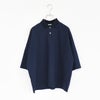 コットンサーフニットポロ衿ワイドプルオーバー