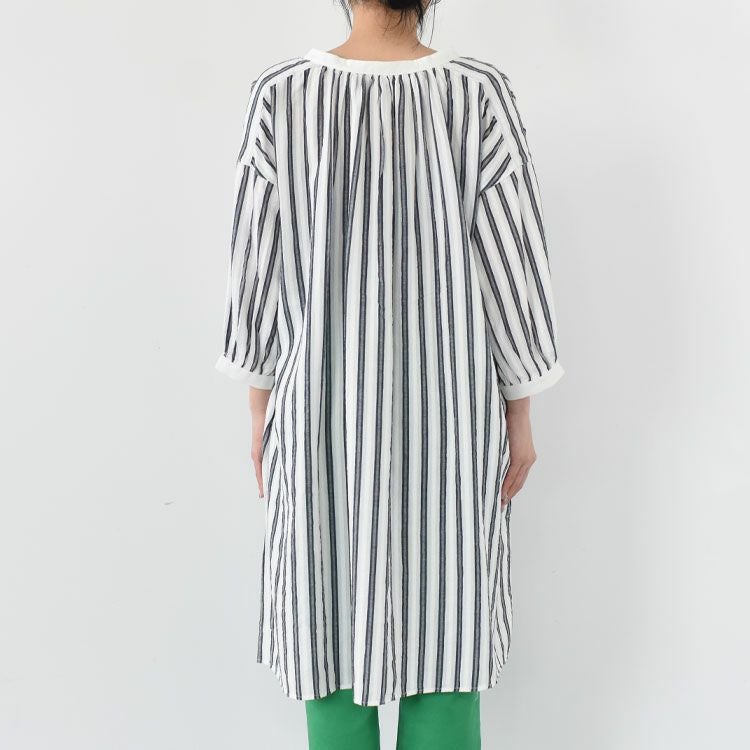 コットンドビーストライプスキッパーチュニック