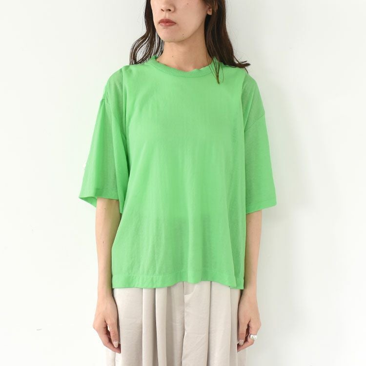 SALE 30％OFF】SHEER GAUZE HALF SLEEVE TEE シアーガーゼハーフ