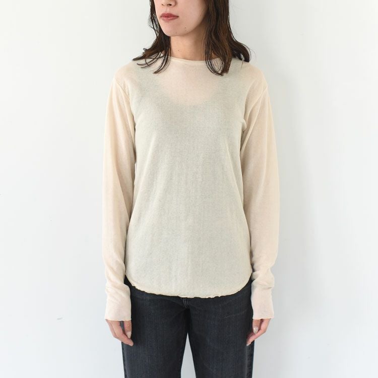 SALE 30％OFF】SHEER GAUZE LONG SLEEVE TEE シアーガーゼロング